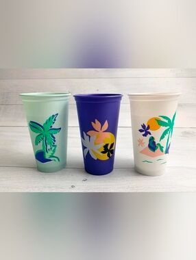 Starbucks Set of 3 Reusable Hot Cups 16 oz Grande